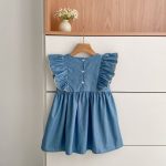 【66-130】デニムロンパースorワンピース 姉妹服 ダブル 蝶結び付き - 画像 (17)