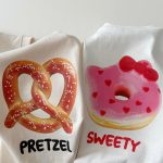 【90-150】半袖Tシャツ 韓国風 フードプリント 可愛い - 画像 (12)