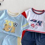 【73-120】セットアップ サッカーロゴ カジュアル 子供服 - 画像 (11)