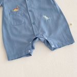 【66-90】デニムロンパース 恐竜刺繡 肌に優しい ベビー服 - 画像 (12)