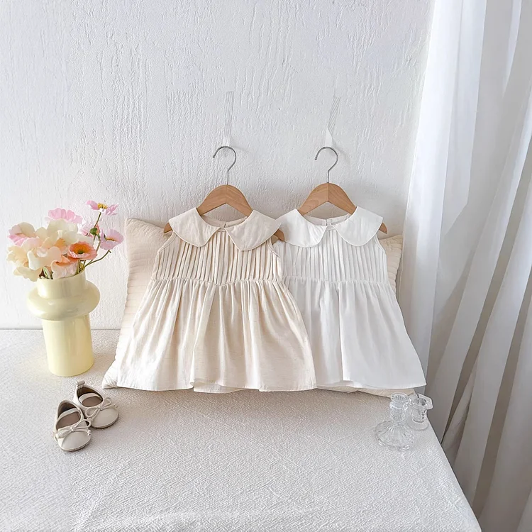4f0f25adff6d22cfd2de32bef2519a87_750x.webp 【73-110】ワンピース ベビー 女の子 丸襟 ノースリーブ - 画像 (1)