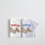 【90-150】Tシャツ レトロ クマ カジュアル トップス - 画像 (3)