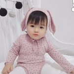 【66-90】ロンパース&帽子 ウサギ 星柄 可愛い 肌触り良い ベビー服 - 画像 (6)