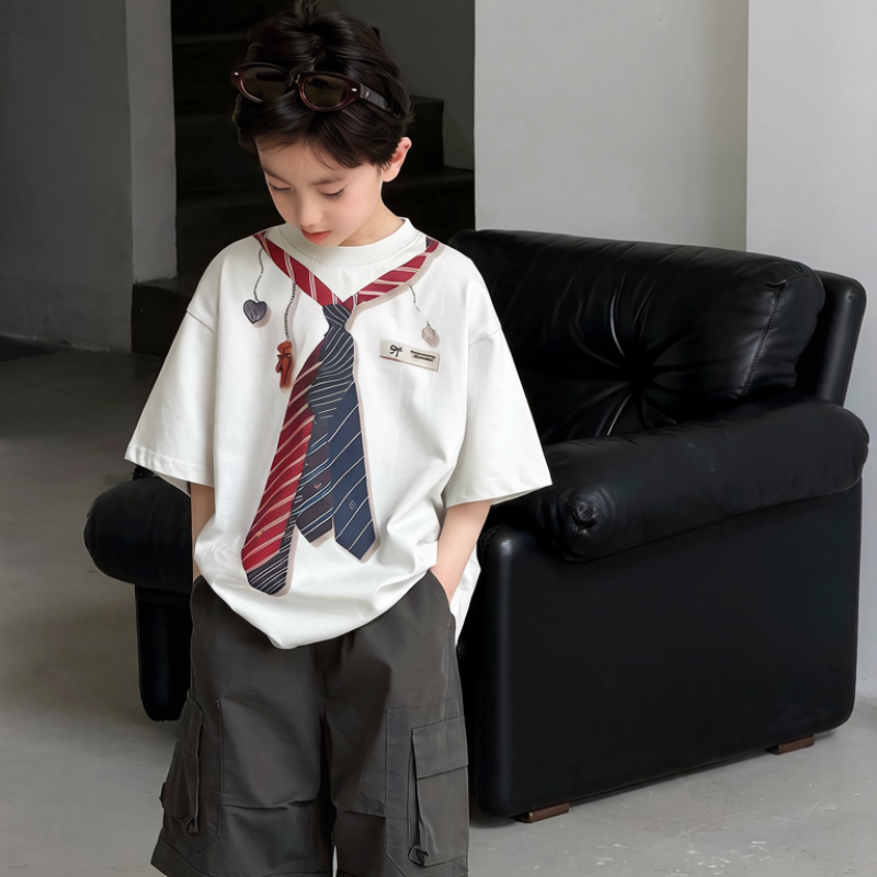 5 【100-170】半袖Tシャツ 男の子 クール ゆったり 合わせやすい - 画像 (1)