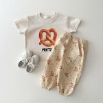 【90-150】半袖Tシャツ 韓国風 フードプリント 可愛い - 画像 (3)