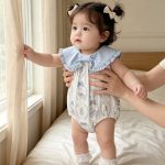 【66-90】ロンパース ブルー襟 ウサギ 可愛い ベビー服 - 画像 (11)