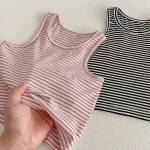 【80-130】セットアップ ベビー ボーダー ノースリーブ 着心地抜群 - 画像 (12)