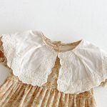 【66-90】ロンパース ビッグ襟 花柄 おしゃれ ベビー服 - 画像 (10)