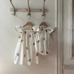 【66-90】ロンパース ベビー 女の子 フラワ刺繍 - 画像 (8)