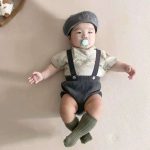 【66-90】サロペット ナチュラル ニット 無地 可愛い 赤ちゃん - 画像 (8)