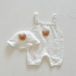 【66-100】サロペット＆帽子 クマ柄 可愛い ベビー服 - 画像 (13)