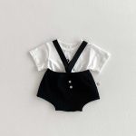 【66-90】サロペットorTシャツ カジュアル シンプル 赤ちゃん服 - 画像 (11)