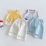【73-120】セットアップ チェリー/スター柄 可愛い 女の子 - 画像 (3)