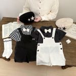 【73-120】セットアップ サロペット&シャツ シンプル - 画像 (4)