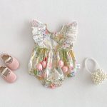 【66-90】ロンパース ベビー 女の子 チューリップ - 画像 (2)