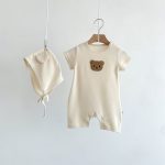 【66-90】ロンパース 半袖くま ワッペン ワッフル ベビー服 - 画像 (10)