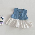【予約販売】【73-120】セットアップ デニム ノースリーブ 着心地良い - 画像 (5)