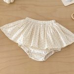 【73-100】セットアップ ブルーカーディガン＆花柄ブルマ おしゃれ ベビー服 - 画像 (7)