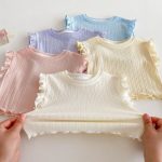 【73-120】セットアップ パステルカラー リブ 女の子 - 画像 (15)