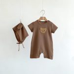 【66-90】ロンパース 半袖くま ワッペン ワッフル ベビー服 - 画像 (9)