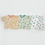 【90-130】セットアップ キッズ 半袖 動物柄 ルームウェア - 画像 (3)