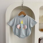 【66-100】ロンパース 可愛い ゾウ柄 ベビー服 - 画像 (7)