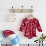 【66-100】水着 長袖 花柄 プリント おしゃれ - 画像 (5)