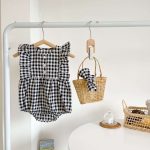 【73-100】ロンパース チェック柄 ノースリーブ 可愛い ベビー服 - 画像 (7)