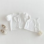 【73-110】セットアップ Tシャツ&キャミソール 柔らか 無地 シンプル 女の子 - 画像 (5)