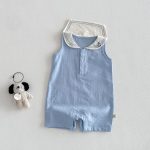 【66-90】ロンパース セーラー 無地 シンプル 着心地良い ベビー服 - 画像 (4)