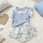 【66-100】セットアップ ブルーシャツ＆ブルマレース - 画像 (4)