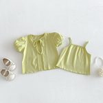 【73-110】セットアップ Tシャツ&キャミソール 柔らか 無地 シンプル 女の子 - 画像 (6)