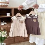 【73-110】ワンピース クマセーラー ノースリーブ 女の子 シンプル - 画像 (12)