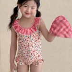 【80-130】水着 フリルデザイン リゾート 可愛い 女の子 スイムウェア - 画像 (3)