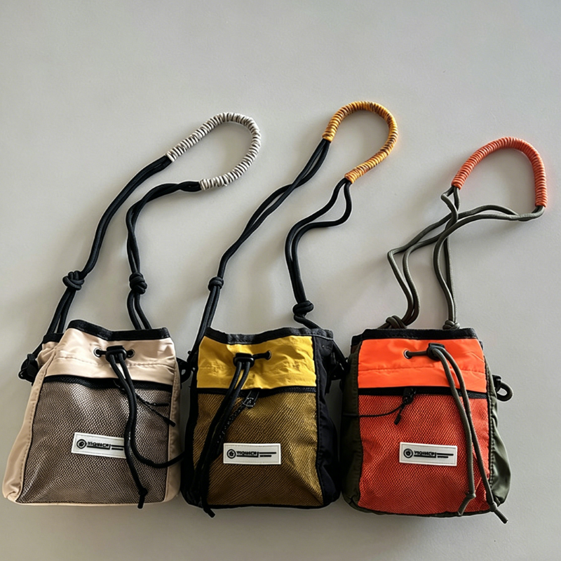 6 【GOODS】バッグ メッシュポケット付き キャンプ ショルダーバッグ - 画像 (1)