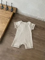 【66-90】ロンパース ベビー 半袖 前向き ボタン付き - 画像 (12)