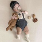 【66-90】サロペット ナチュラル ニット 無地 可愛い 赤ちゃん - 画像 (12)