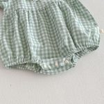 【66-110】ロンパースorワンピース グリーンチェック 姉妹服 - 画像 (12)