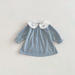 【73-120】ワンピース 可愛い ブルー カジュアル 女の子 - 画像 (3)