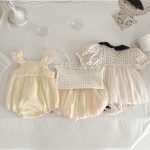 【66-90】ロンパース パフスリーブ ドット おしゃれ ベビー服 - 画像 (6)