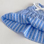 【73-120】ワンピースorシャツorスカート 可愛い ブルー チェック - 画像 (13)