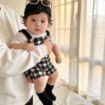 【66-100】セットアップ 可愛い パンダ サロペット&シャツ - 画像 (13)