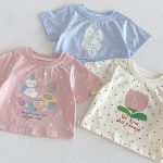 【80-150】Tシャツ 可愛い ドット 女の子 トップス - 画像 (18)
