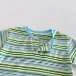 【73-120】半袖Tシャツ ベビー 男の子 ボタン付き ボーダー - 画像 (15)