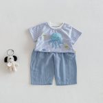【73-110】Tシャツ 可愛い ボーダー トップス - 画像 (14)