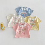 【73-120】Tシャツ 可愛い ガールズ 着心地良い トップス - 画像 (9)