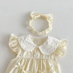 【66-140】 ロンパース or ワンピース ベビー フリル袖 リボン付き - 画像 (18)