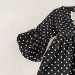 【80-130】ワンピース パフスリーブ ドット 可愛い 女の子 - 画像 (13)