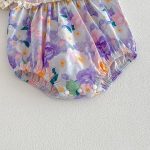 【66-140】ロンパース or ワンピース ベビー 女の子 フリルワッフル - 画像 (10)
