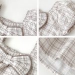 【73-100】セットアップ パフスリーブ 蝶結び シンプル ベビー服 - 画像 (9)